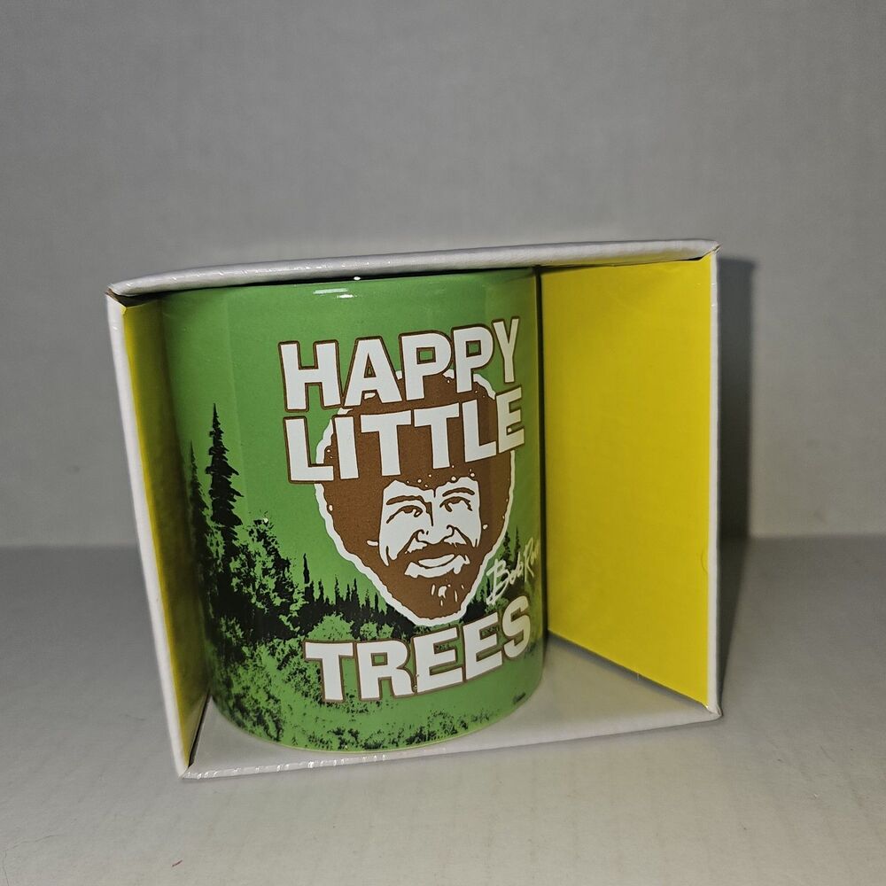 Bob Ross HAPPY LITTLE TREES 11oz Tea Coffee Collector Mug Cup Brand New